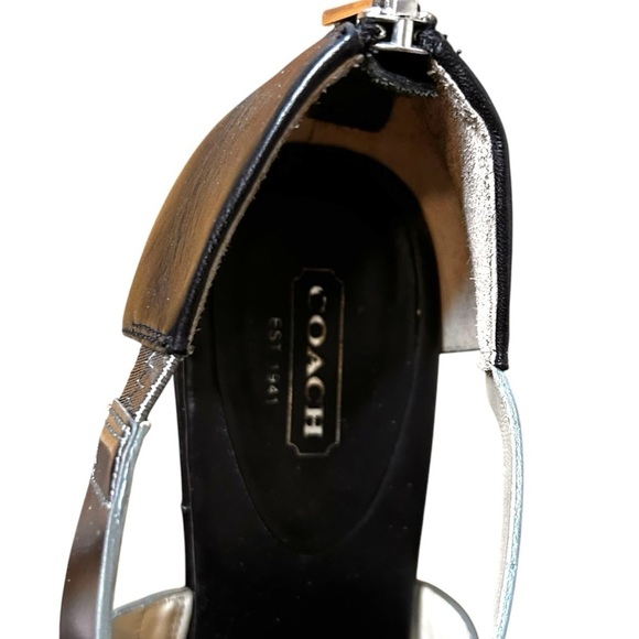 Coach Tawnee Vachetta Leather Snakeskin Strappy Sandals Size 8.5 - Picture 9 of 12